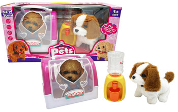 INTERAKTYWNY PIESEK Z TRANSPORTEREM I POIDEŁKIEM W PUDEŁKU K328