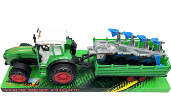 TRAKTOR Z PRZYCZEPĄ I PŁUGIEM K170