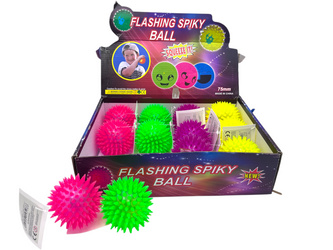 PIŁKA Z KOLCMAI ZE ŚWIATŁEM 12SZT/DISP K1229P
