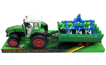 TRAKTOR Z PRZYCZEPĄ I BRONĄ K169
