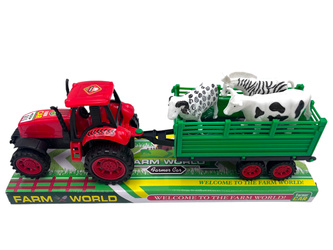 TRAKTOR Z PRZYCZEPĄ I ZWIERZĘTAMI K1083