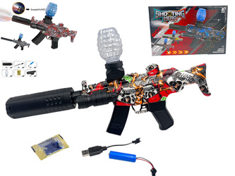 KARABIN ELEKTR NA KULKI WODNE 7-8MM Z TŁUMNIKIEM NA BATERIE K1298