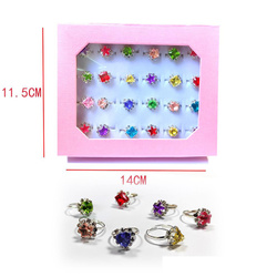 ZESTAW PIERŚCIONKÓW METALOWYCH Z REGULACJĄ 24SZT K812