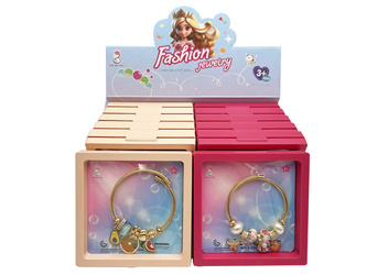 BRANSOLETKA METALOWA CHARMS 12SZT W DISP 811