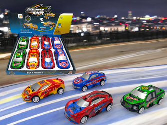 AUTO DRIFTUJĄCE SUPERHERO 8SZT/DISP K193